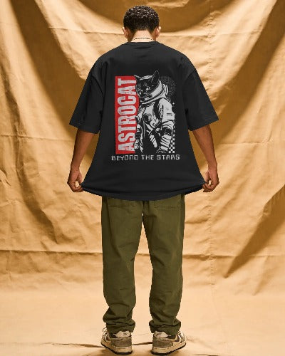 Astrocat Beyond The Stars Graphic Tee — Streetwear Cat Astronaut T-Shirt